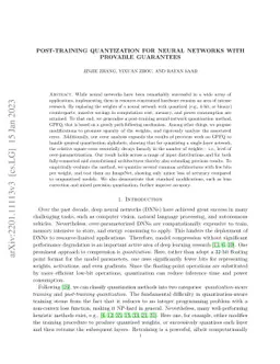 Post-training Quantization for Neural Networks with Provable Guarantees