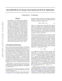 Born-Infeld (BI) for AI: Energy-Conserving Descent (ECD) for
  Optimization