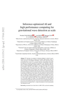 Inference-optimized AI and high performance computing for gravitational
  wave detection at scale