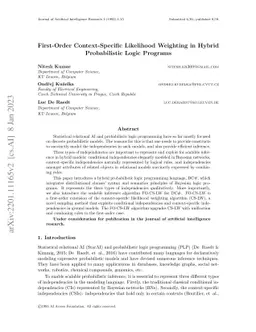 First-Order Context-Specific Likelihood Weighting in Hybrid
  Probabilistic Logic Programs