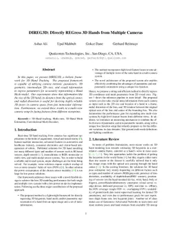 DIREG3D: DIrectly REGress 3D Hands from Multiple Cameras