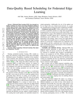 Data-Quality Based Scheduling for Federated Edge Learning
