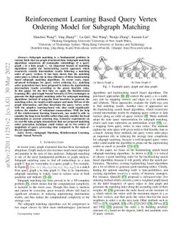 Reinforcement Learning Based Query Vertex Ordering Model for Subgraph
  Matching