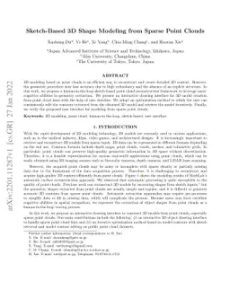 Sketch-based 3D Shape Modeling from Sparse Point Clouds