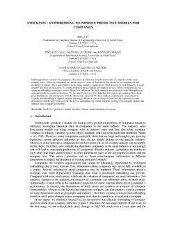 Stock2Vec: An Embedding to Improve Predictive Models for Companies