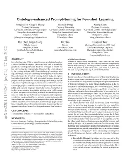 Ontology-enhanced Prompt-tuning for Few-shot Learning