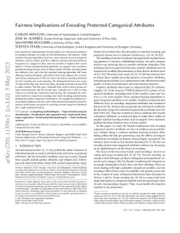 Fairness Implications of Encoding Protected Categorical Attributes