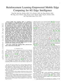 Reinforcement Learning-Empowered Mobile Edge Computing for 6G Edge
  Intelligence
