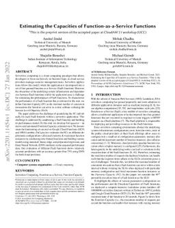 Estimating the Capacities of Function-as-a-Service Functions