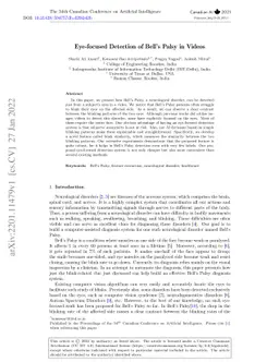 Eye-focused Detection of Bell's Palsy in Videos