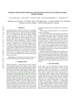 Anomaly Detection in Retinal Images using Multi-Scale Deep Feature
  Sparse Coding