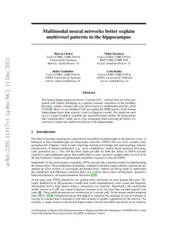 Multimodal neural networks better explain multivoxel patterns in the
  hippocampus