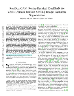 ResiDualGAN: Resize-Residual DualGAN for Cross-Domain Remote Sensing
  Images Semantic Segmentation