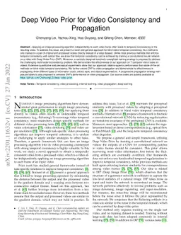 Deep Video Prior for Video Consistency and Propagation