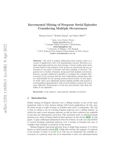 Incremental Mining of Frequent Serial Episodes Considering Multiple
  Occurrences