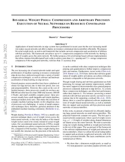 Bit-serial Weight Pools: Compression and Arbitrary Precision Execution
  of Neural Networks on Resource Constrained Processors