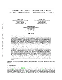 Efficient Hierarchical Storage Management Framework Empowered by
  Reinforcement Learning