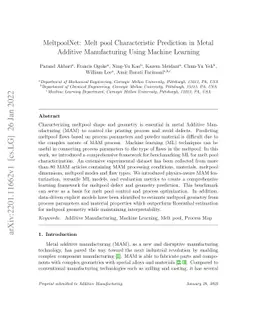 MeltpoolNet: Melt pool Characteristic Prediction in Metal Additive
  Manufacturing Using Machine Learning