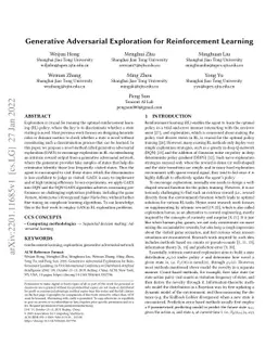 Generative Adversarial Exploration for Reinforcement Learning