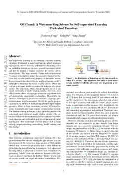 SSLGuard: A Watermarking Scheme for Self-supervised Learning Pre-trained
  Encoders