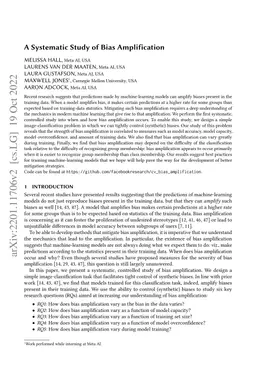 A Systematic Study of Bias Amplification