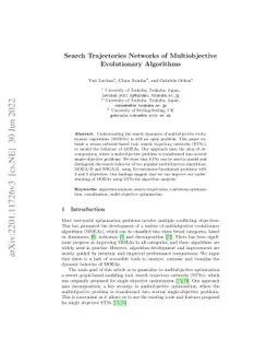 Search Trajectories Networks of Multiobjective Evolutionary Algorithms
