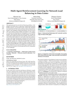 Multi-Agent Reinforcement Learning for Network Load Balancing in Data
  Center