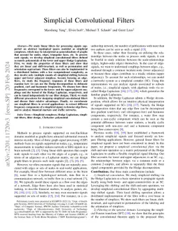 Simplicial Convolutional Filters