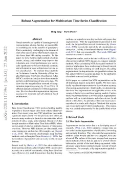 Robust Augmentation for Multivariate Time Series Classification