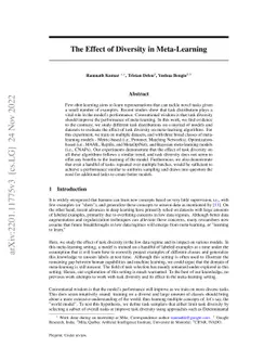 The Effect of Diversity in Meta-Learning