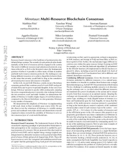 Minotaur: Multi-Resource Blockchain Consensus