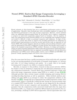 Neural JPEG: End-to-End Image Compression Leveraging a Standard JPEG
  Encoder-Decoder
