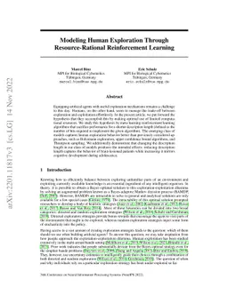 Modeling Human Exploration Through Resource-Rational Reinforcement
  Learning