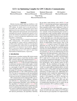 GC3: An Optimizing Compiler for GPU Collective Communication