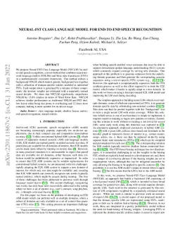 Neural-FST Class Language Model for End-to-End Speech Recognition