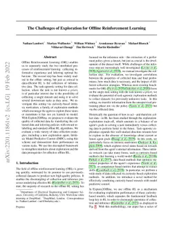 The Challenges of Exploration for Offline Reinforcement Learning