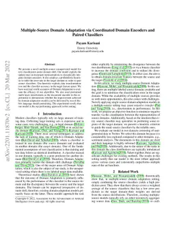 Multiple-Source Domain Adaptation via Coordinated Domain Encoders and
  Paired Classifiers
