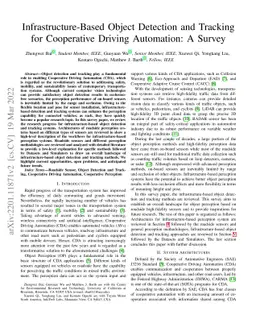 Infrastructure-Based Object Detection and Tracking for Cooperative
  Driving Automation: A Survey