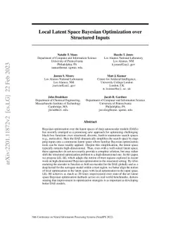 Local Latent Space Bayesian Optimization over Structured Inputs