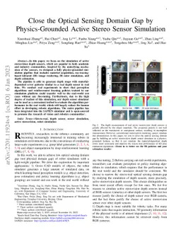Close the Optical Sensing Domain Gap by Physics-Grounded Active Stereo
  Sensor Simulation