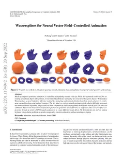 Wassersplines for Neural Vector Field--Controlled Animation