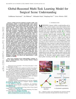 Global-Reasoned Multi-Task Learning Model for Surgical Scene
  Understanding