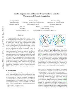 Shuffle Augmentation of Features from Unlabeled Data for Unsupervised
  Domain Adaptation
