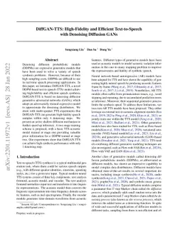 DiffGAN-TTS: High-Fidelity and Efficient Text-to-Speech with Denoising
  Diffusion GANs