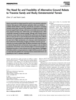 The need for and feasibility of alternative ground robots to traverse sandy and rocky extraterrestrial terrain