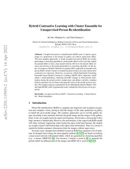 Hybrid Contrastive Learning with Cluster Ensemble for Unsupervised
  Person Re-identification