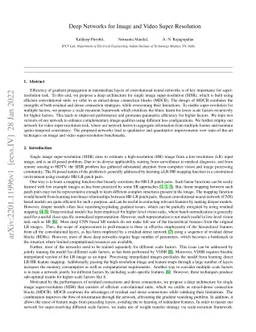 Deep Networks for Image and Video Super-Resolution