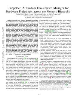 Puppeteer: A Random Forest-based Manager for Hardware Prefetchers across
  the Memory Hierarchy