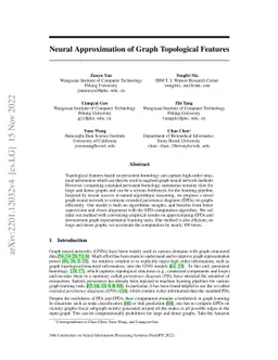 Neural Approximation of Graph Topological Features