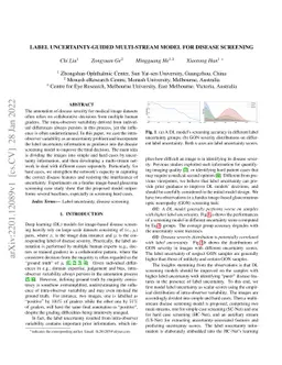 Label uncertainty-guided multi-stream model for disease screening